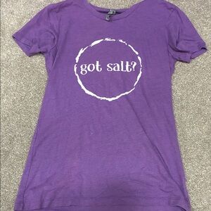 Purple 'got salt?' (Supernatural) Graphic Women's Tee.